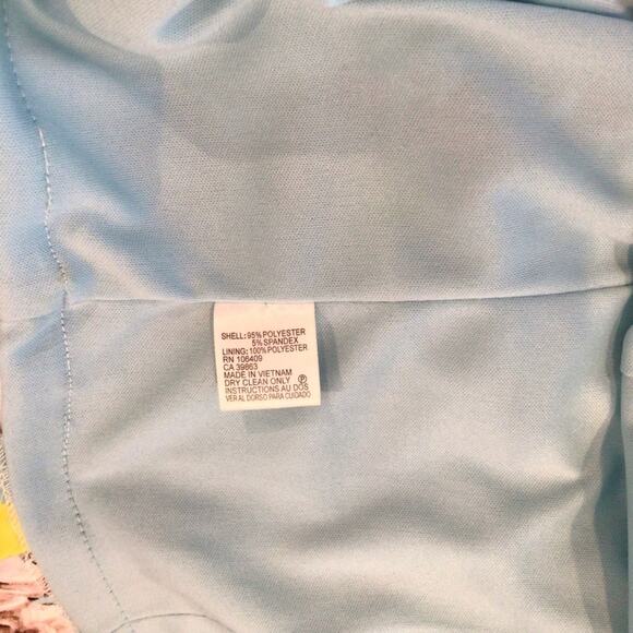 TARAHI ASL Sleeveless Aqua Floral Sheath Dress size 10P - Picture 6 of 6